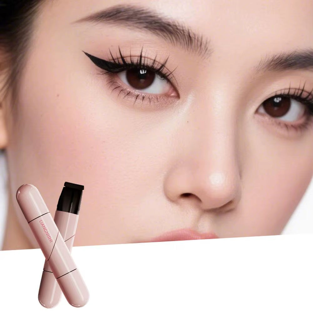 One-Stamp Stamp Pen Left Right Stamp Eyeliner Pen One-Piece Lazy Waterproof Eye Liner Stamp Quick-Drying Makeup Cosmetics