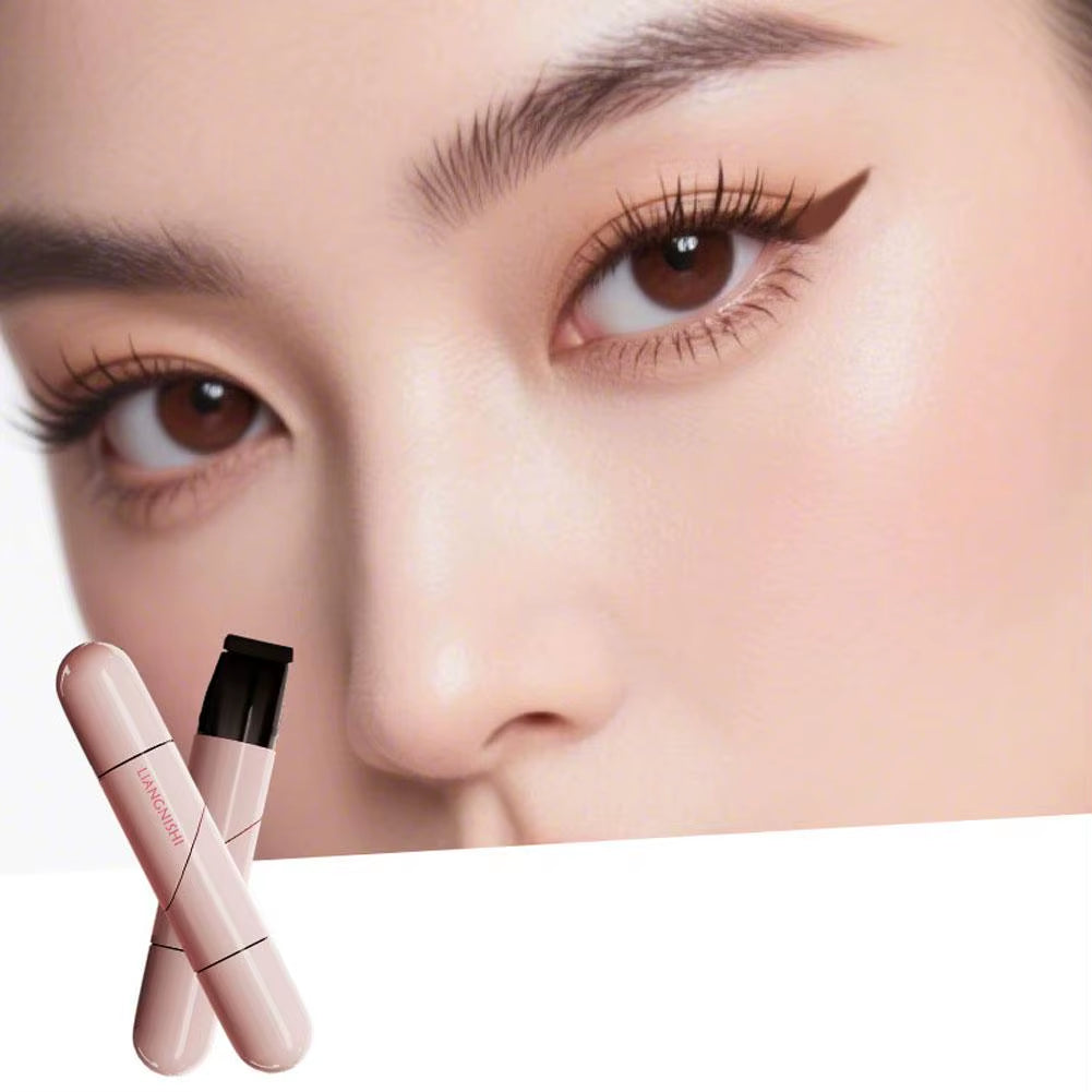 One-Stamp Stamp Pen Left Right Stamp Eyeliner Pen One-Piece Lazy Waterproof Eye Liner Stamp Quick-Drying Makeup Cosmetics