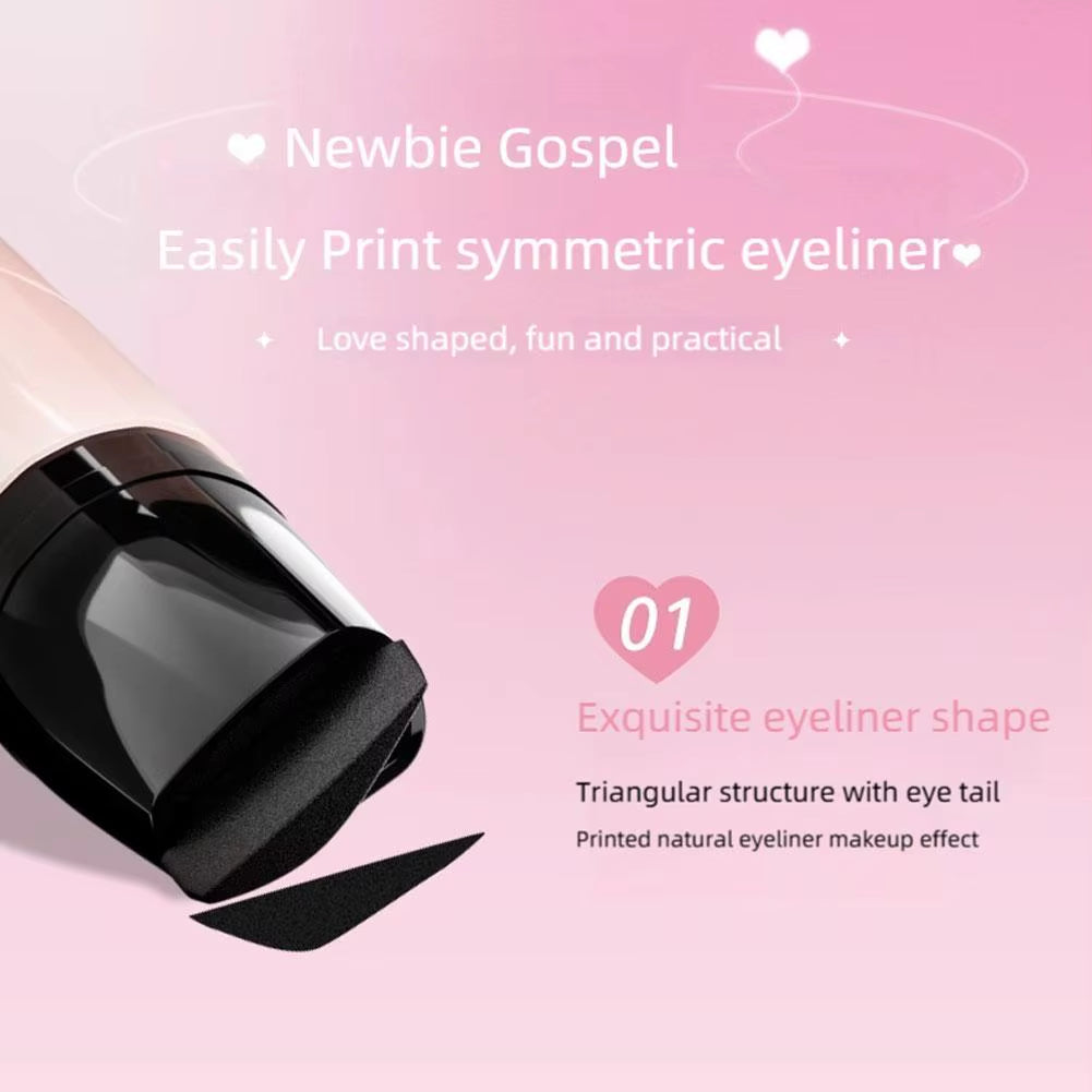 One-Stamp Stamp Pen Left Right Stamp Eyeliner Pen One-Piece Lazy Waterproof Eye Liner Stamp Quick-Drying Makeup Cosmetics