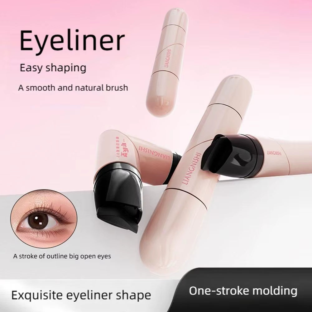 One-Stamp Stamp Pen Left Right Stamp Eyeliner Pen One-Piece Lazy Waterproof Eye Liner Stamp Quick-Drying Makeup Cosmetics